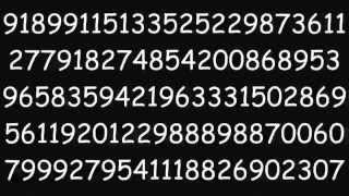 100000 Digits of Pi π in 5 minutes [upl. by Noside]