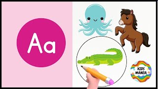 Animal ABCs Learn the Alphabet with Funny Animals AaFf l Circle Correct Animal Game for Preschool [upl. by Atinej]