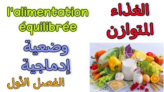 وضعية إدماجية الغذاء المتوازن lalimentation équilibrée أولى متوسط الفصل الأول [upl. by Ennaesor903]