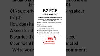 B2 First FCE Listening Practice Test 2024  Part 1 b2firstlisteningtests learningenglish fce [upl. by Anillehs]