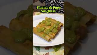 Flautas de Papa con Queso shorts flautas taquitos papa queso comidamexicana recetasmexicanas [upl. by Nnaarat]