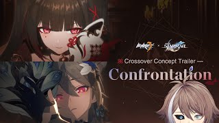 Holy Moly Honkai Impact 3rd x Honkai Star Rail Crossover Concept Trailer — Confrontation REACTION [upl. by Adnirak]