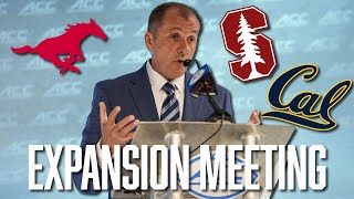 The ACC Will Hold a Meeting About a Potential Stanford Cal amp SMU Addition  Realignment [upl. by Serrano]