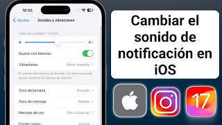 Cómo cambiar el sonido de las notificaciones de Instagram en iPhone  iPad iOS 17 [upl. by Neroc]