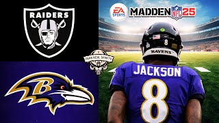 Raiders vs Ravens  Week 2 Simulation  Madden 25 [upl. by Claudine864]