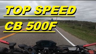 TESTANDO VELOCIDADE MAXIMA CB 500F 2018 20219 TOP SPEED CONSUMO [upl. by Collis700]