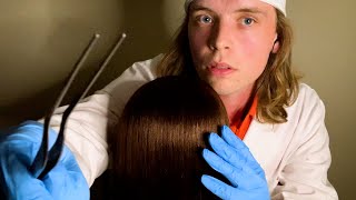 ASMR Lice Check amp Removal scalp exam ear to ear doctor roleplay whispering [upl. by Assert186]