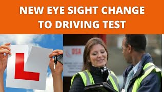 Eye sight test changes for driving test 2022 [upl. by Aehc711]