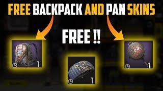 How To Get Free ParachuteBackpack and Pan Skin In Pubg Mobile [upl. by Eudoxia]