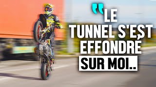 Louis 24 ans frôle la MORT en passant sous un TUNNEL en MOTO [upl. by Rosaline]