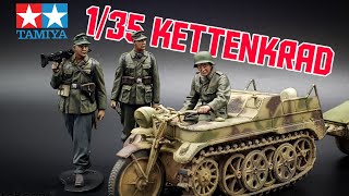 Tamiya 135 Kettenkraftrad and Figures  New Tool  Full Build [upl. by Richer939]