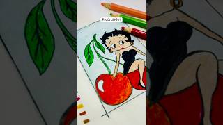 🍒Betty Boop👧🏻 paintingideas shortvideos diy shorts viralvideos viralshorts viral painting [upl. by Gievlos]