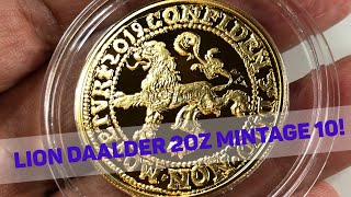 The gold PIEDFORT 2019 Lion Dollar Daalder is a sight to behold and has a mintage of 10 coins only [upl. by Albarran]