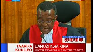 Chief Justice David Maraga on issues with irregularities and illegalities Part 1 [upl. by Lumbye]