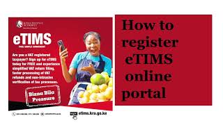 eTIMS HOW TO REGISTER eTIMS ONLINE PORTAL  Service Traders Only [upl. by Newby]