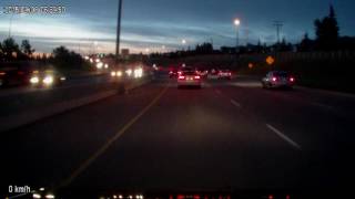 3 Car Crash Deerfoot Tr and Beddington Tr Calgary 20150908 [upl. by Kralc]