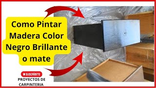 truco de carpintero  Como pintar madera fácil con color negro  PINTAR MADERA Paso A Paso [upl. by Einnej]