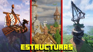 MODS de DUNGEONS ALDEAS y ESTRUCTURAS para MINECRAFT que NO CONOCIAS [upl. by Melak]