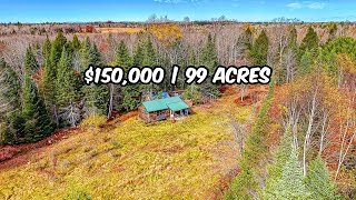 Off Grid Cabin For Sale  99 Acres  150000  70 Morgan Rd Burnham ME 04922 [upl. by Clea]