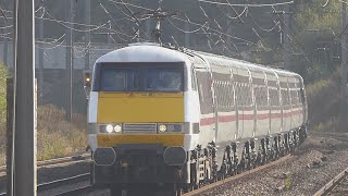 LNER 225 accelerates through Brookmans Park 101024 [upl. by Petrie]