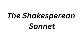 Shakesperean sonnet [upl. by Ebeneser]