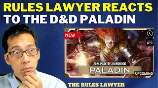 Rules Lawyer reacts to DampD 55e Paladin Video 2024 Players Handbook [upl. by Helli376]