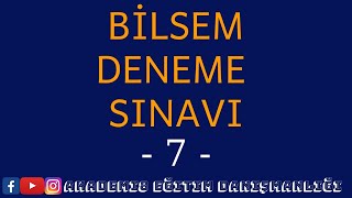 BİLSEM Deneme Sınavı  7 [upl. by Submuloc824]