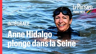 EN DIRECT  Suivez la baignade dAnne Hidalgo dans la Seine [upl. by Arahk]