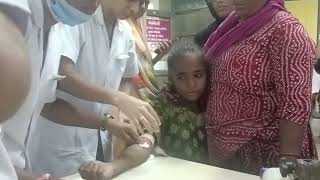 baby girl blood test procedure in [upl. by Merl]