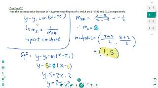 P1 Chp 61  Midpoints and perpendicular bisectors [upl. by Kermy]