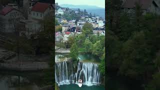 Bosanski najljepsi vodopad waterfall bosna travel nature jajce drone bosnaihercegovina [upl. by Intruoc762]