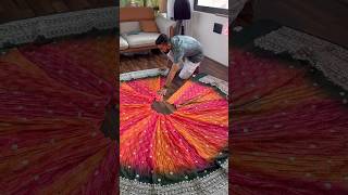 Lehenga Making Process  Make lehenga from Garment  Pink orange Designer Lehenga choli lehengas [upl. by Hgielrak]