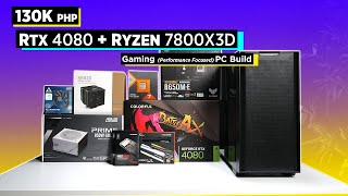 Build VLOG ₱130K RTX 4080  RYZEN 7800X3d Performance Focused 4K Gaming PC Ph [upl. by Enrika]