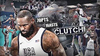 LEBRON JAMES Heroic Game against The DREAM TEAM KingJames eLDizZy2K [upl. by Ahseenyt]