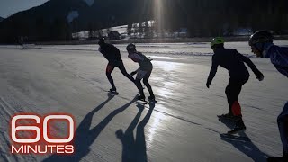 Thousands gather for outdoor speed skating marathon the Elfstedentocht [upl. by Ahseinad]