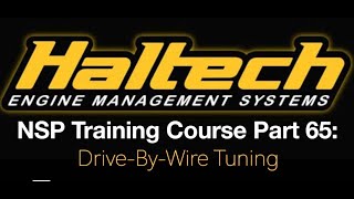 Haltech Elite NSP Training Course Part 65 DriveByWire Tuning  Evans Performance Academy [upl. by Bale]