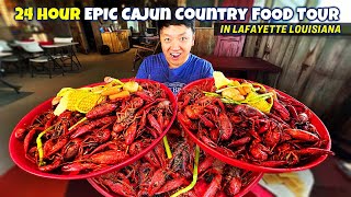 24 Hour quotCAJUN COUNTRYquot Food Tour amp ULTIMATE FRESH Crawfish Boil in Lafayette Louisiana [upl. by Pinchas]