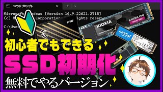 【SSD初期化】SSDを無料で初期化する最も簡単な方法。藤原の何かあった時のためのメモ用の動画 [upl. by Gatias]