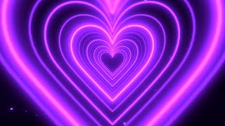 Loves Luminosity Purple Heart Background 💖💜 Romantic Radiant Pink Heart Tunnel Background Motion [upl. by Miculek874]