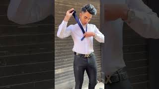 How to tie your tie👔 tie necktie suit dailyshorts formal stylehacks fashionhacks styletips [upl. by Aihsa]