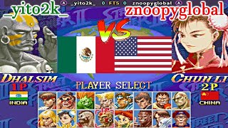 Super Street Fighter II X Grand Master Challenge  yito2k vs znoopyglobal FT5 [upl. by Yhtnomit219]