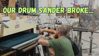 StepbyStep Guide Easily Replace Conveyor Belt on Woodmaster 50 Inch Sander [upl. by Gloria]