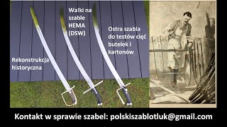 Szable ostre do cięć  Szable do HEMA i broń do rekonstrukcji historycznych  Wskaż różnice [upl. by Aicirtel310]