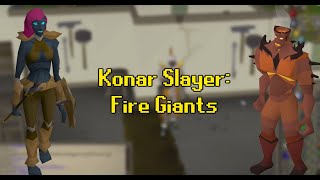 Slayer Guide  Konar Task Fire Giants Brimhaven Dungeon OSRS [upl. by Armington]