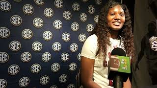 South Carolina Gamecocks 🏀 SEC Media Days Sania Feagin [upl. by Ahselak]