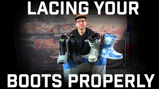 How To Lace Up Your Snowboard Boots Properly [upl. by Ellenwahs]