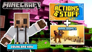 Minecraft PE 121 Action N stuff  BareBonesPack Download and review for Free EASY [upl. by Us]