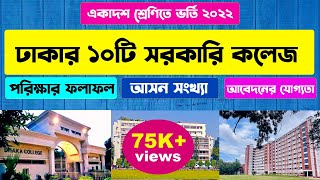 ঢাকার সেরা ১০টি সরকারী কলেজ।Top 10 Govt College in Dhaka  HSC Admission 2022। Top College In Dhaka [upl. by Goldner]