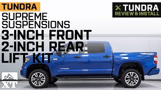 20072021 Tundra Supreme Suspensions 3Inch Front  2Inch Rear Pro Billet Lift Kit Review amp Install [upl. by Chinua]