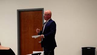 Mr McGaha Southern States Police Benevolent Association speaks at town board meeting in Robbins [upl. by Nirtiak]